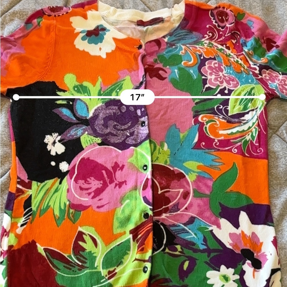 RED Multicolor Cardigan Size Large - Picture 4 of 6